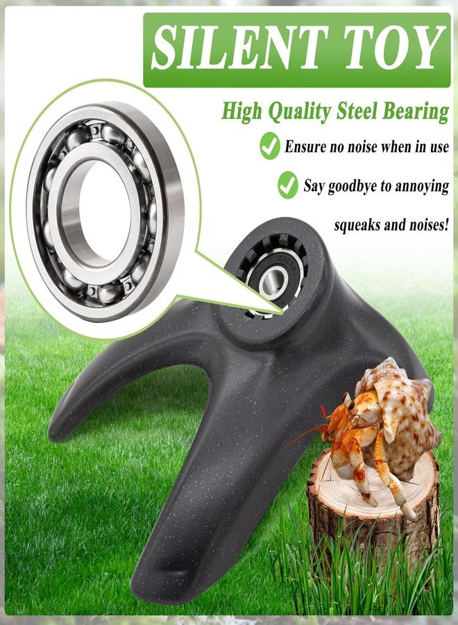 Niuohoy Hermit Crab Exercise Wheel - Silent Running Wheel for Crab Tank Accessories - Small Animal Wheel for Hamster Gerbils Hedgehogs - Image 4